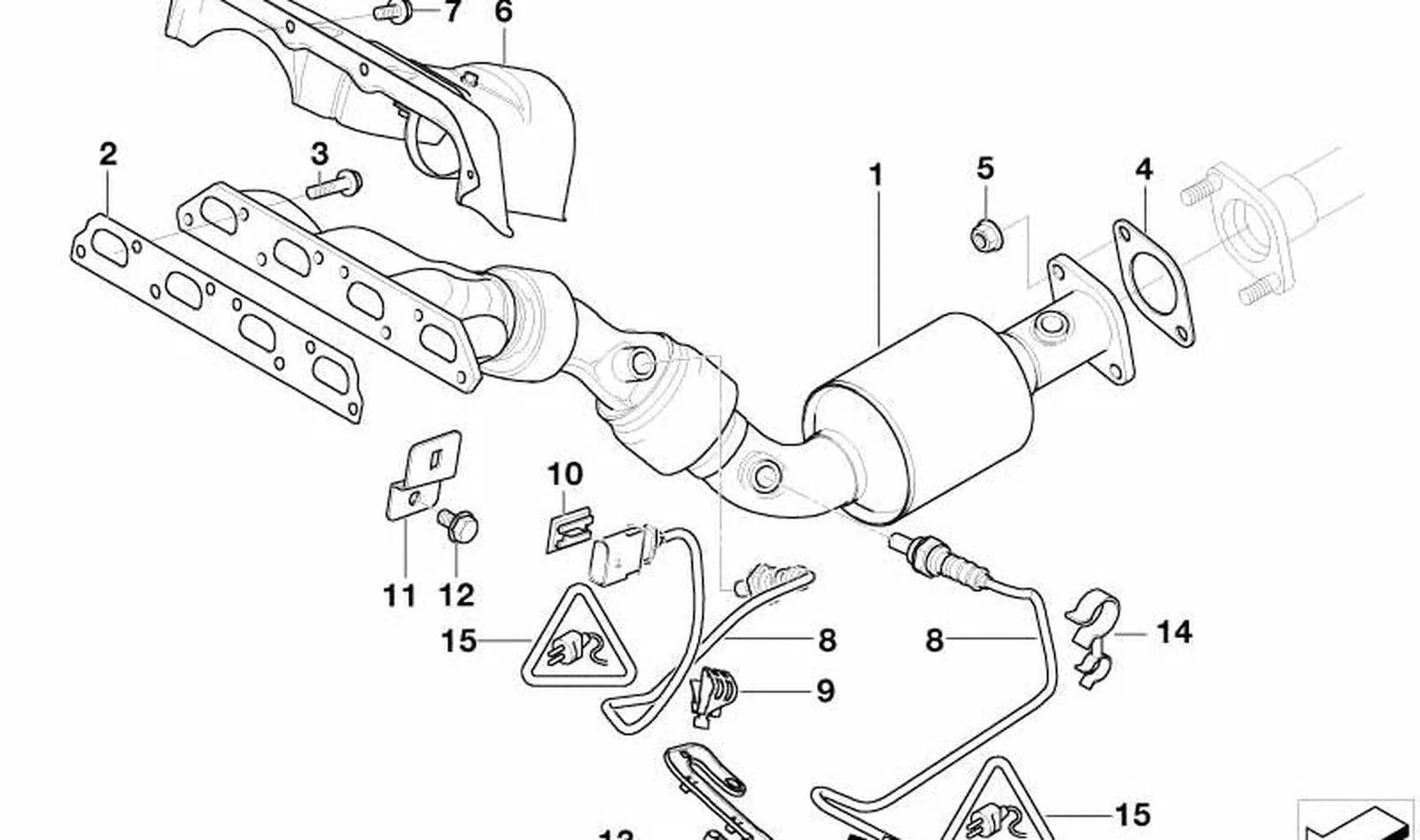 BMW MINI R50 R53 Egzoz Tutucu Sacı 11787511925