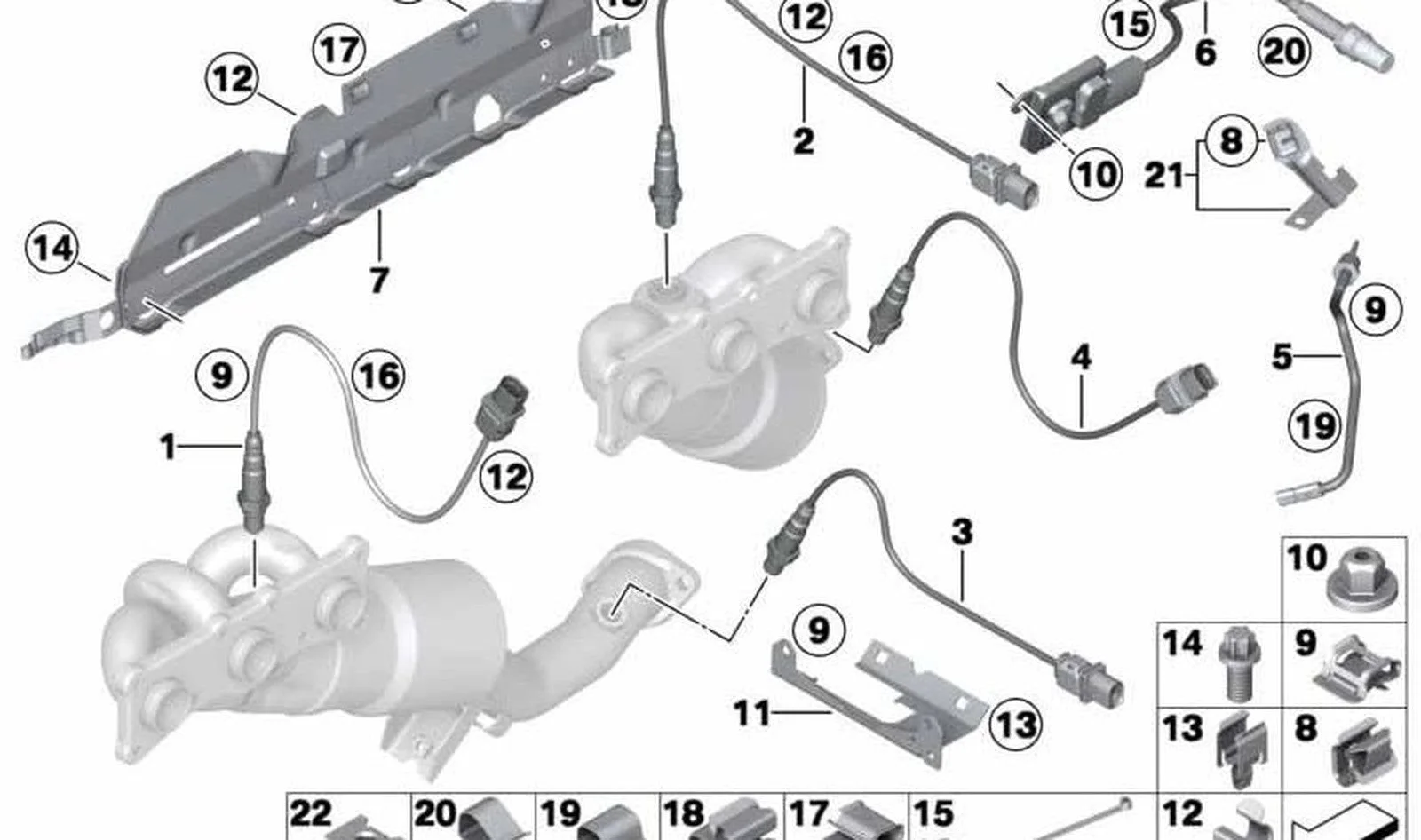 BMW E60 E61 E63 E64… Lambda Sondası Tutucusu 11787556615
