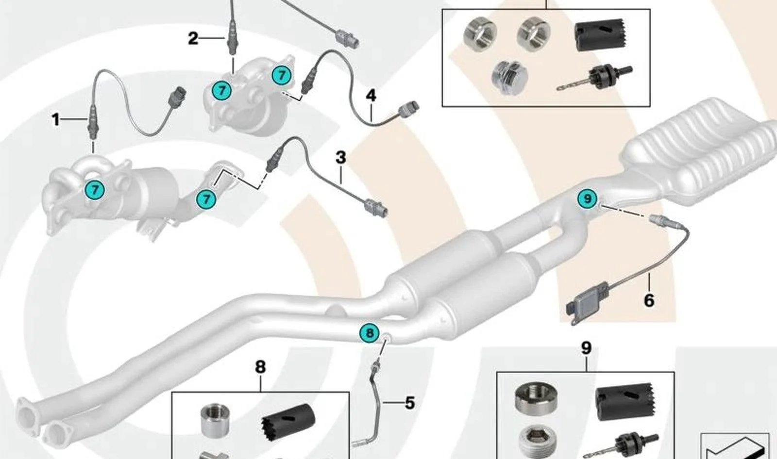 BMW F01 F02 F10 F11… Kontrol Lambda Sondası 410 mm 11787589147