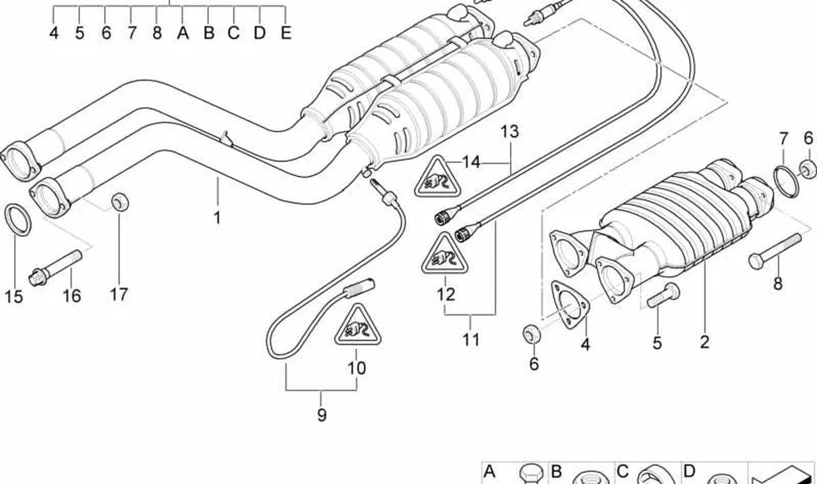 BMW 3 Serisi E46 Egzoz Gazı Sıcaklık Sensörü 11787831624