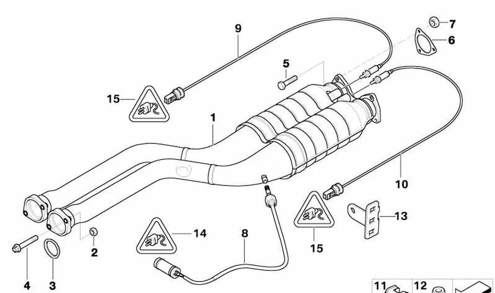 BMW E60 E61 E63 E64… Egzoz Gazı Sıcaklık Sensörü 11787834704