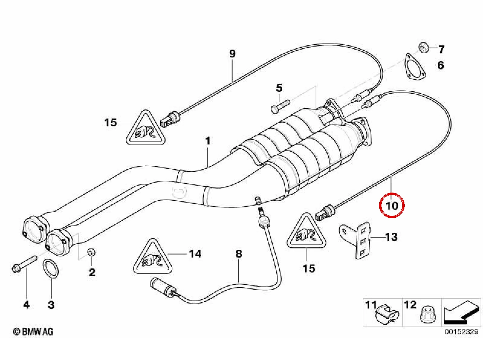 BMW Z4 E85 E86 Lambda Sondası 1340 mm 11787837565