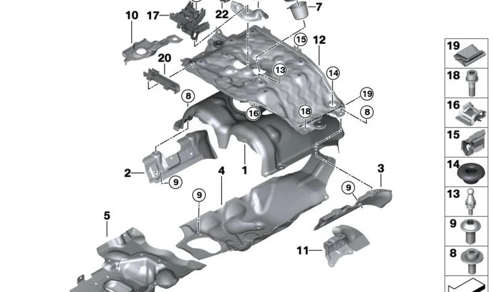 BMW F90 F91 F92 F93… Egzoz Tutucu Braketi 11787856764