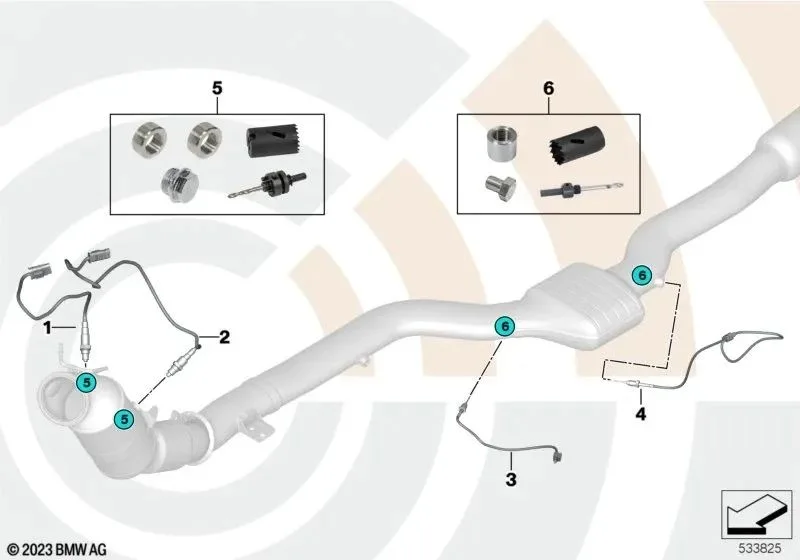 BMW G11 G12 G14 G15… Egzoz Gazı Sıcaklık Sensörü 285 mm 11788744024