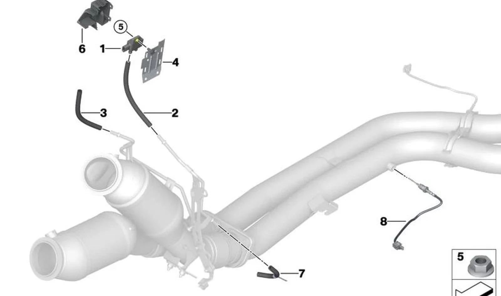 BMW F97 F98 G20 G22… Egzoz Gazı Sıcaklık Sensörü 300 mm 11789488323