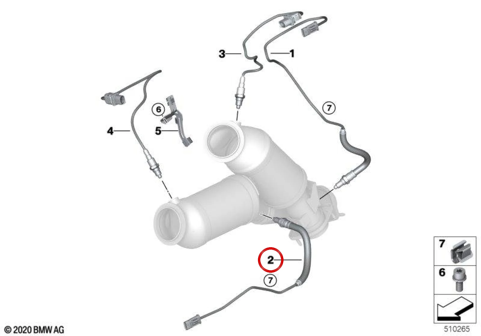BMW F97 F98 G20 G21 Katalizör Öncesi Lambda Sondası 645 mm 11789502094