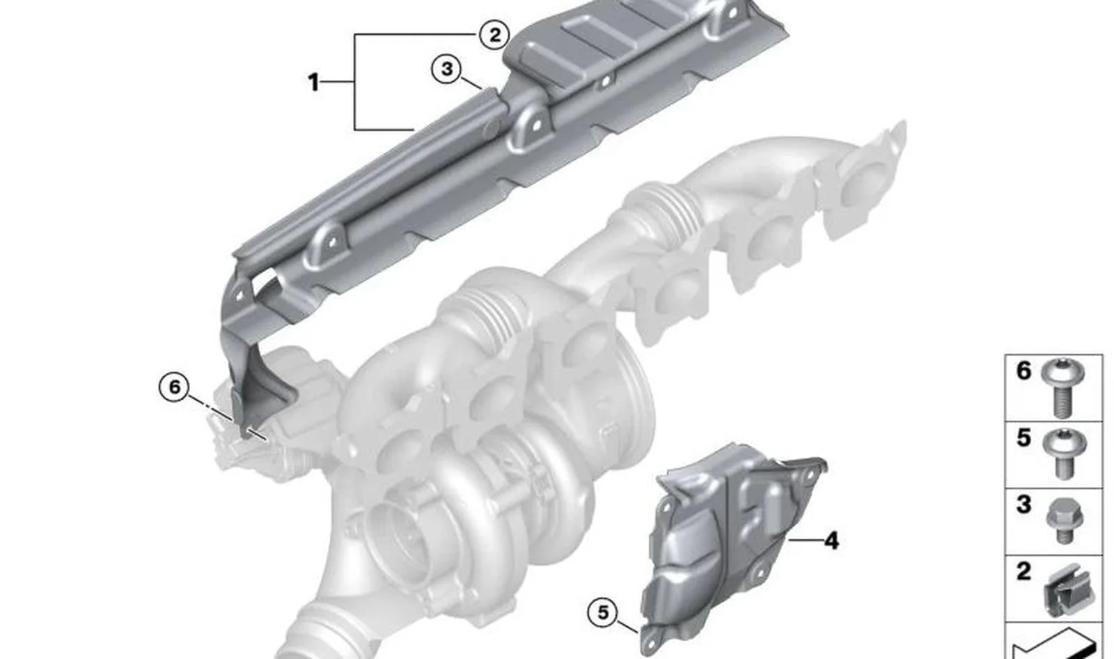 BMW G01 G02 G05 G06… Turbo Alt Isı Kalkanı 11798679023