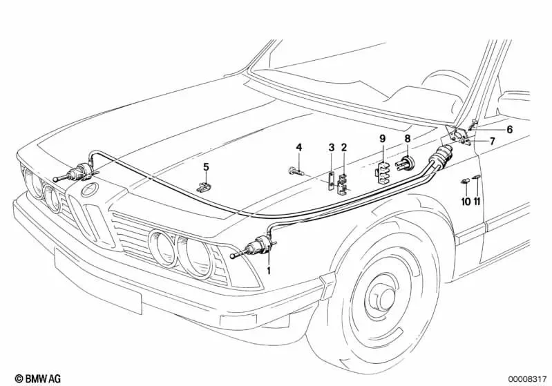 BMW E21 E28 E30 Tutucu Braket 12121353672