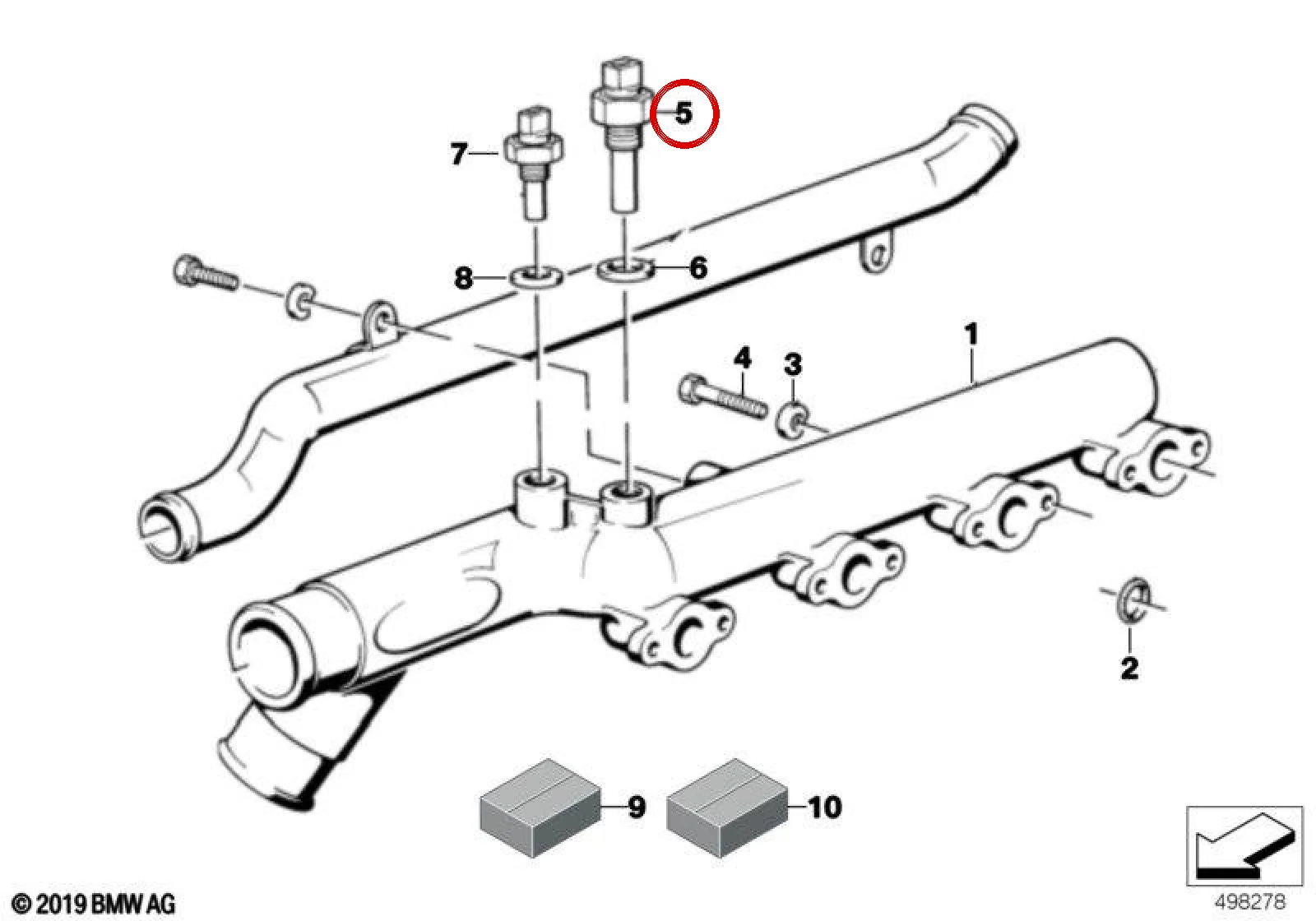 BMW E30 E32 E34 E36 Mavi Soğutma Suyu Sıcaklık Sensörü 12141319366