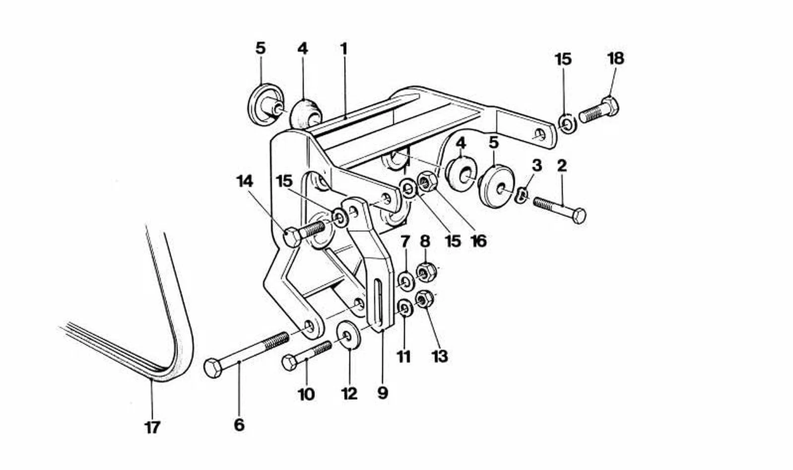BMW E21 E24 E28 E30… Alternatör Sabitleme Burcu 12311304658
