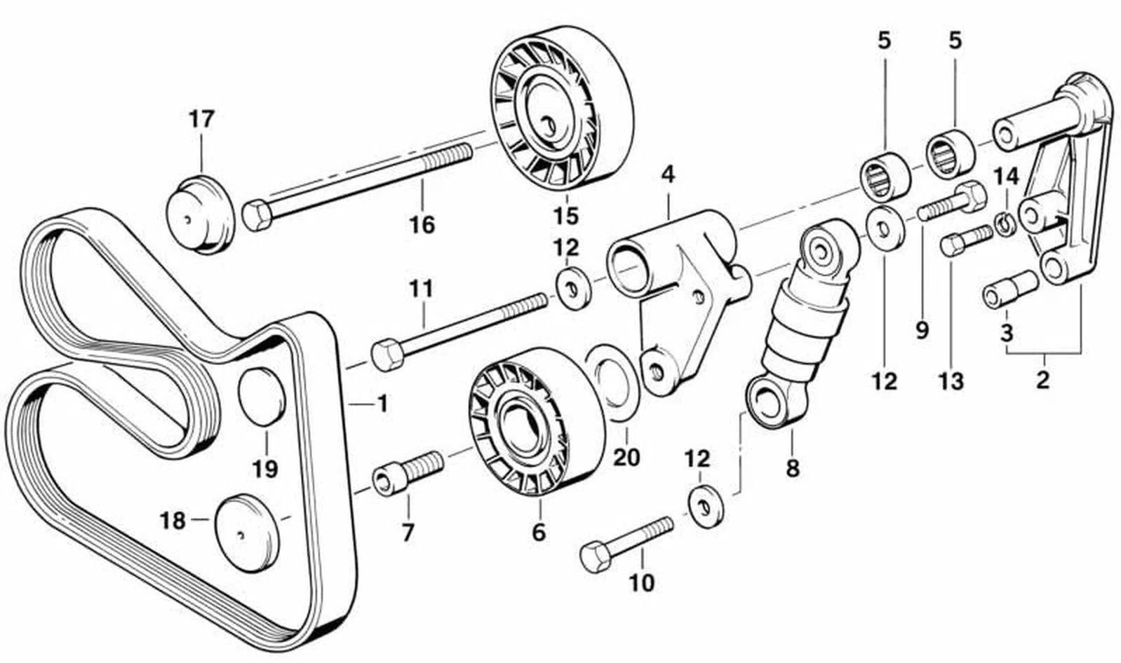 BMW E34 E36 E38 E39… Kayış Koruma Kapağı 12311713143