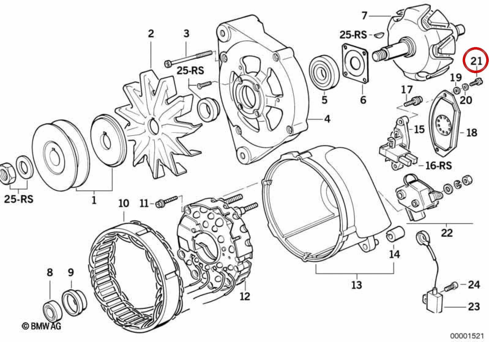 BMW E32 E34 Silindir Başlı Sabitleme Vidası 12311722973