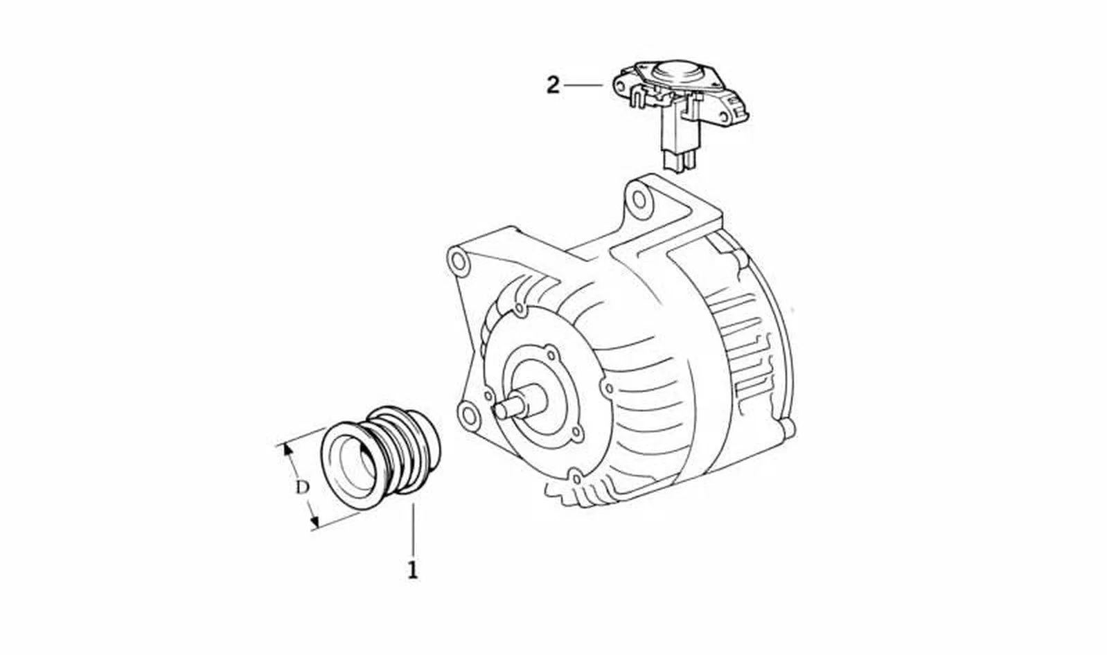 BMW 3 Serisi E36 E46 Alternatör Voltaj Regülatörü 12317511084