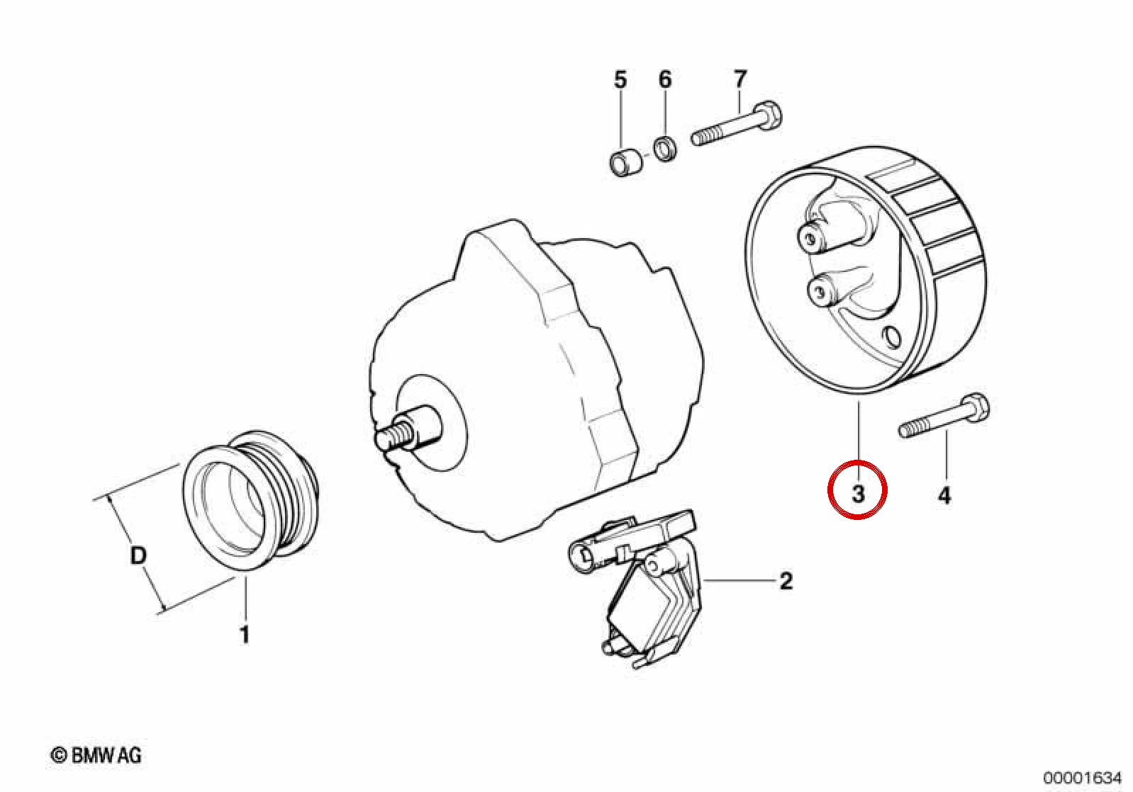 BMW 3 Serisi E46 Alternatör Koruyucu Kapak 90/150A 12317787096