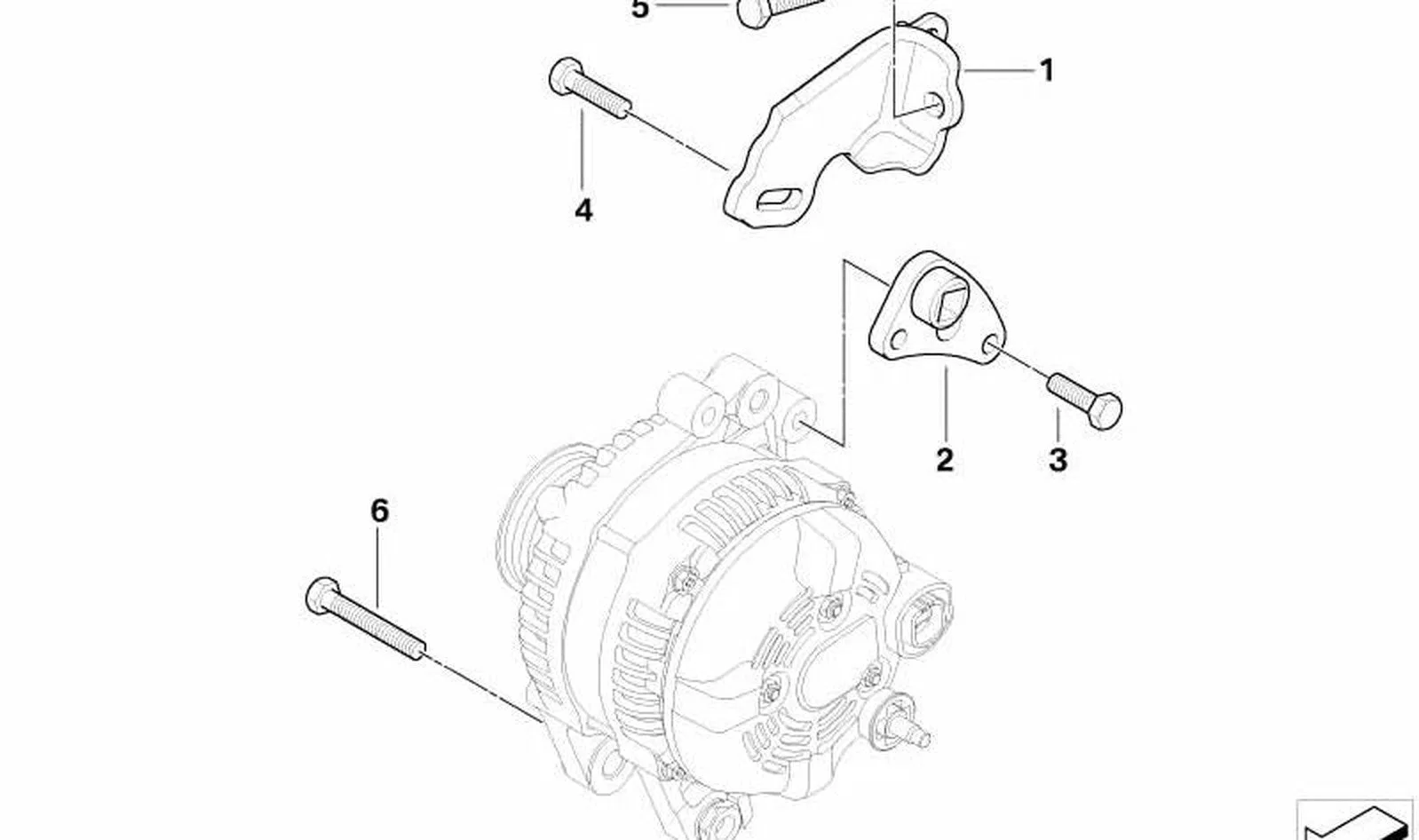 BMW MINI R50 Alternatör Destek Köşebendi 12317790876