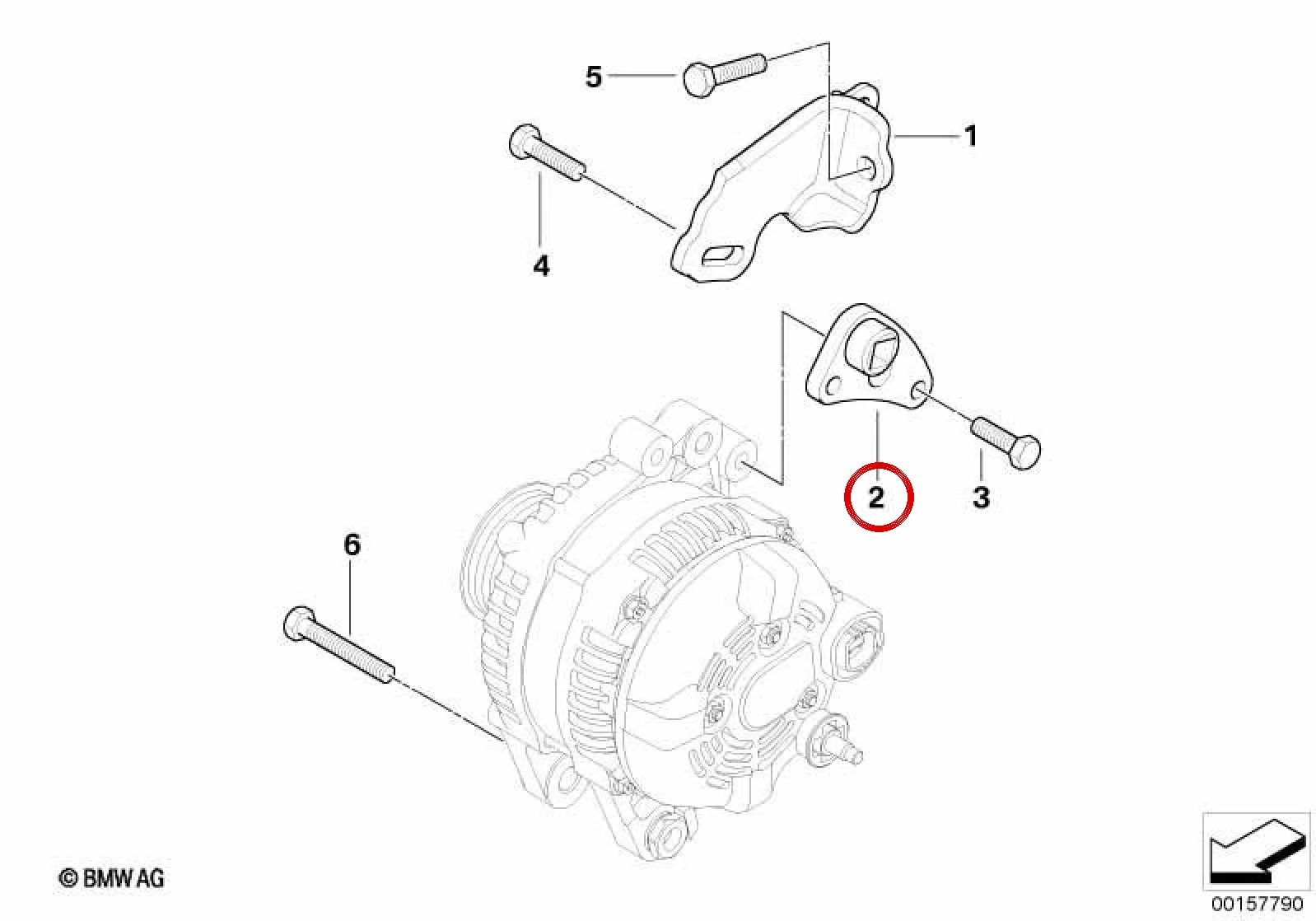 BMW MINI R50 Alternatör Bağlantı Köşebendi 12317792017