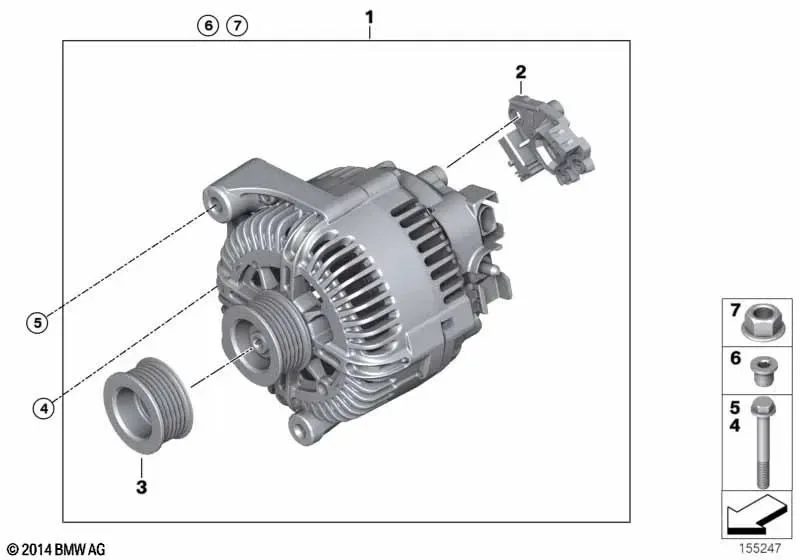 BMW E53 E60 E63 E65… Voltaj Regülatörü 12318510090