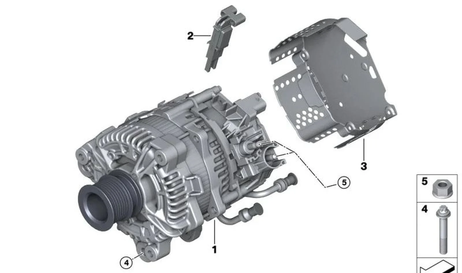 BMW G01 G02 G05 G06… Alternatör Muhafaza Kapağı 12319889238