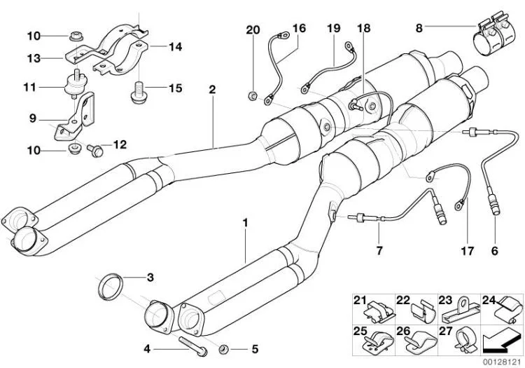 BMW 7 Serisi E38 Altıgen Flanşlı Somun M6 12427500273