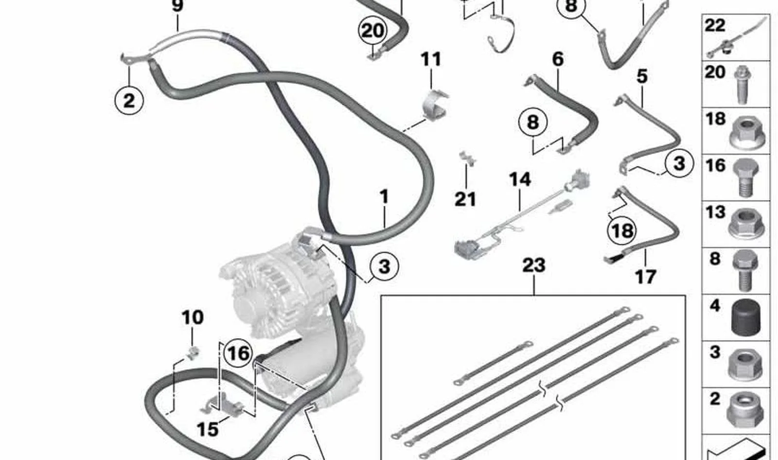 BMW E84 E89 F07 F10… Marş Ve Alternatör Kablo Tutucusu 12427612162