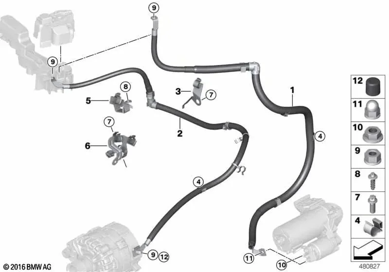 BMW G01 G20 G22 G30 Sac Tutucu Braket 12428652734
