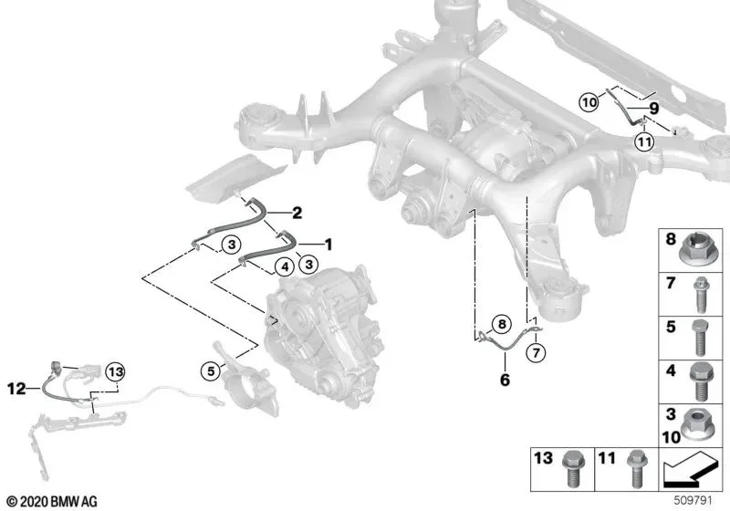 BMW G01 G02 G20 Arka Tahrik Parazit Önleme Şeridi 12428678870
