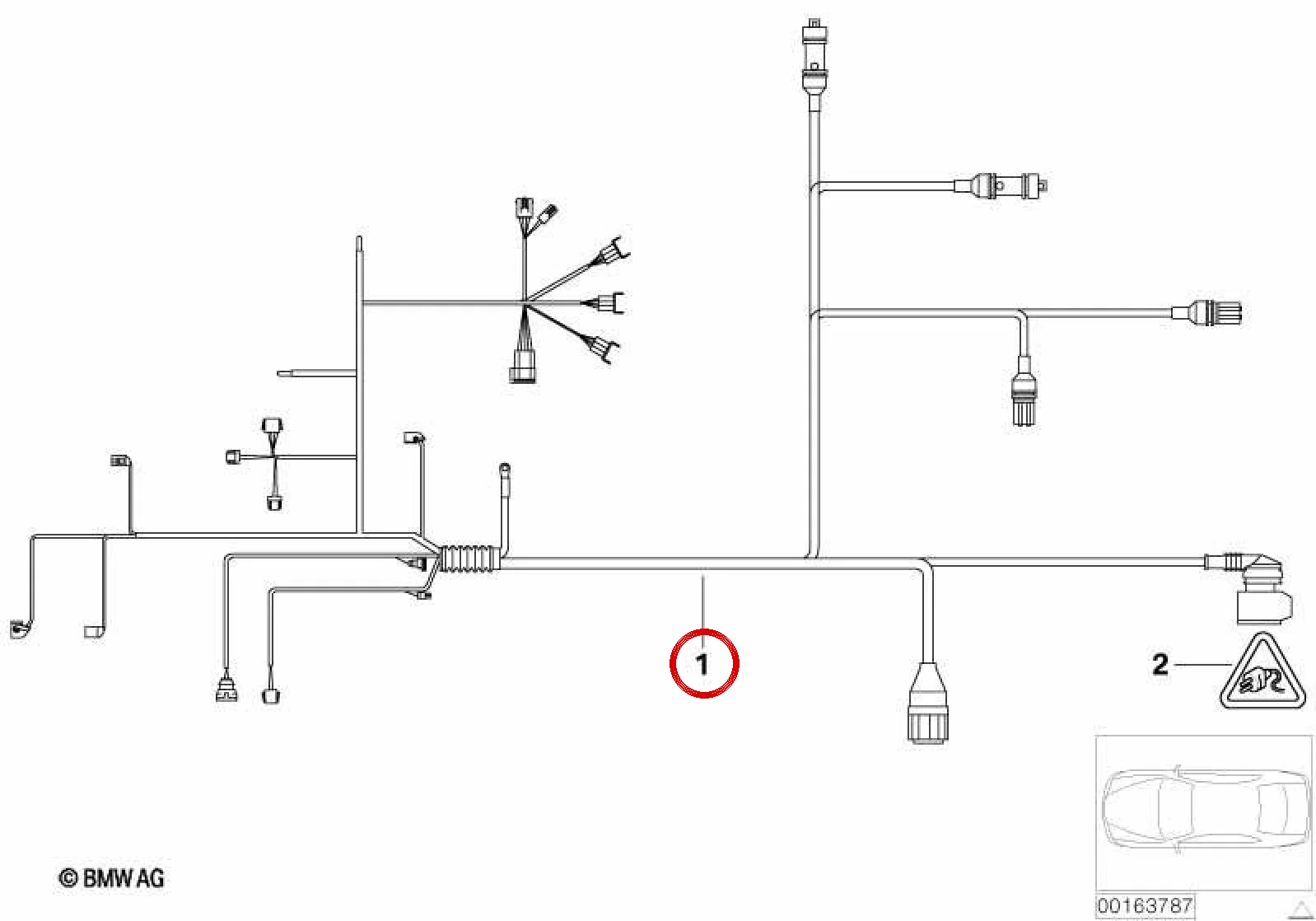 BMW E81 E87 E88 E90… Motor Ve Şanzıman Modülü Kablo Demeti 12517503627