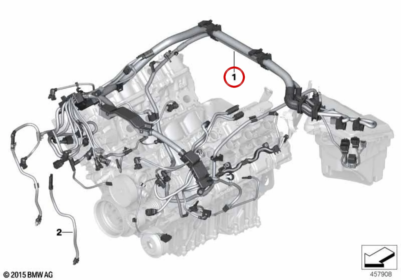 BMW E70 E71 Motor Elektronik Ünitesi Kablo Demeti 12517608381