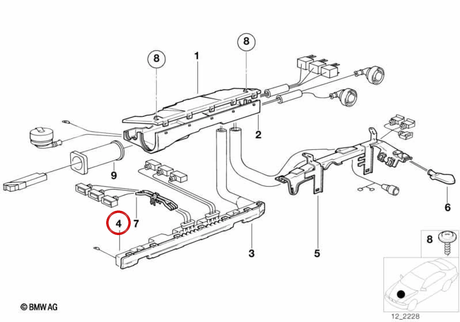 BMW 3 Serisi E36 Kablo Kanalı Alt Kapağı 12521317913