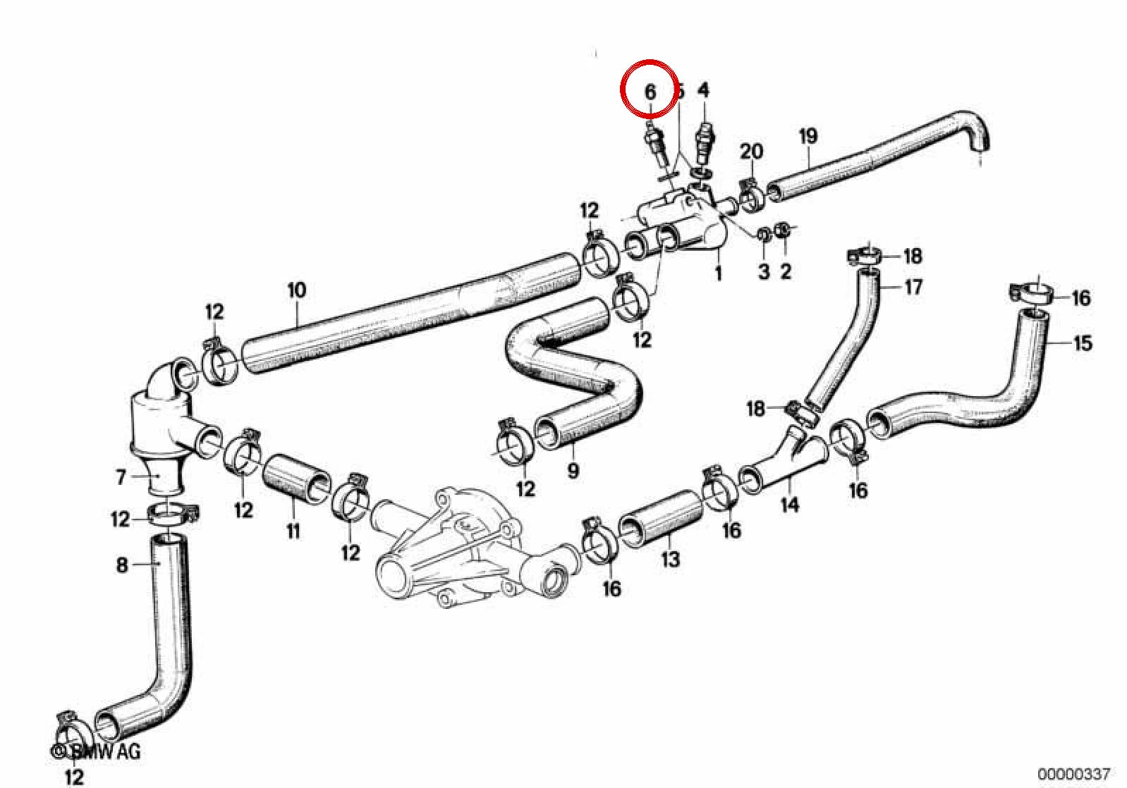 BMW E21 E28 E30 Kalorifer Isı Müşürü 55°C 12631279723