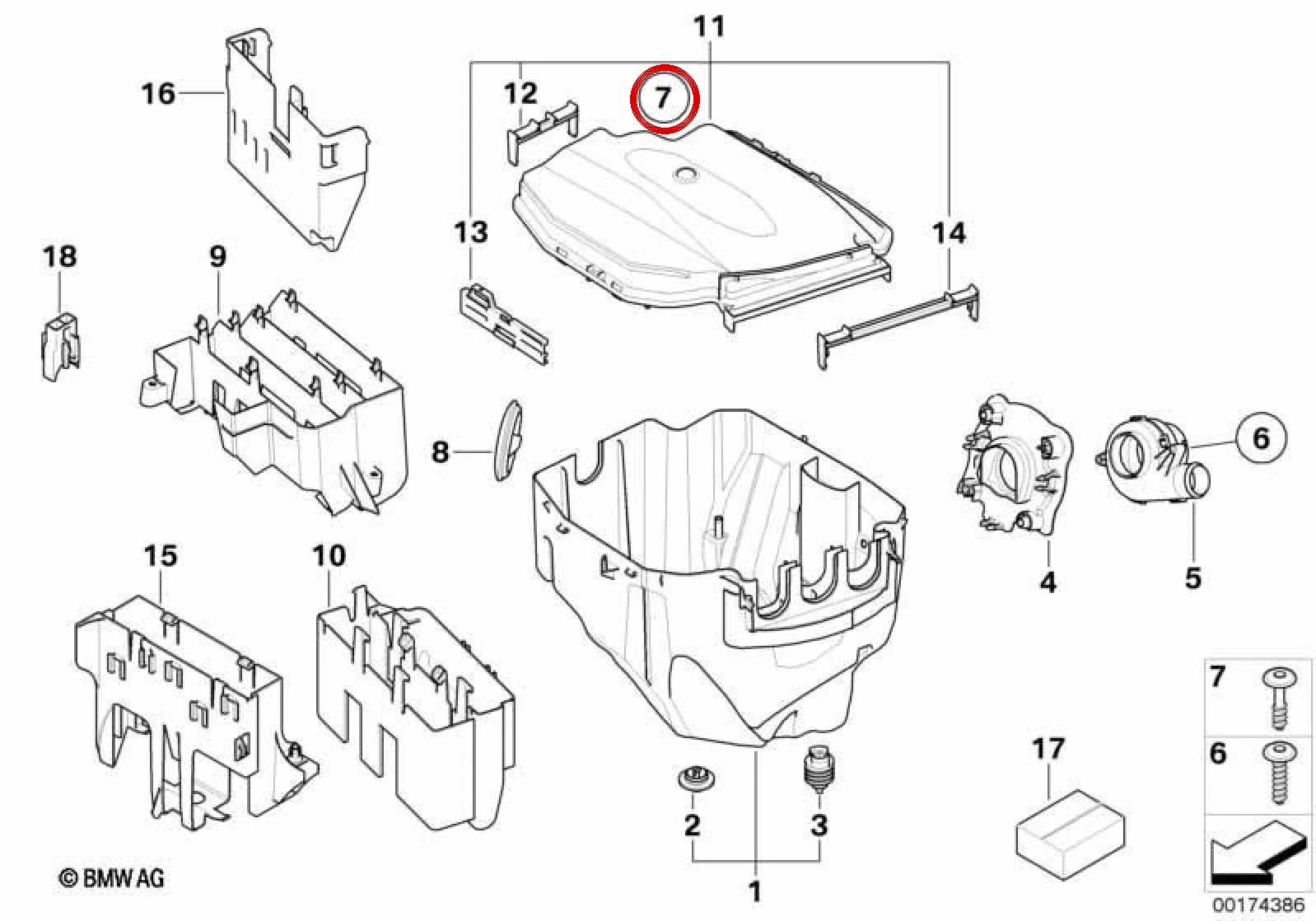 BMW E81 E82 E84 E87… Elektronik Kutusu Plastik Vidası 12907522588