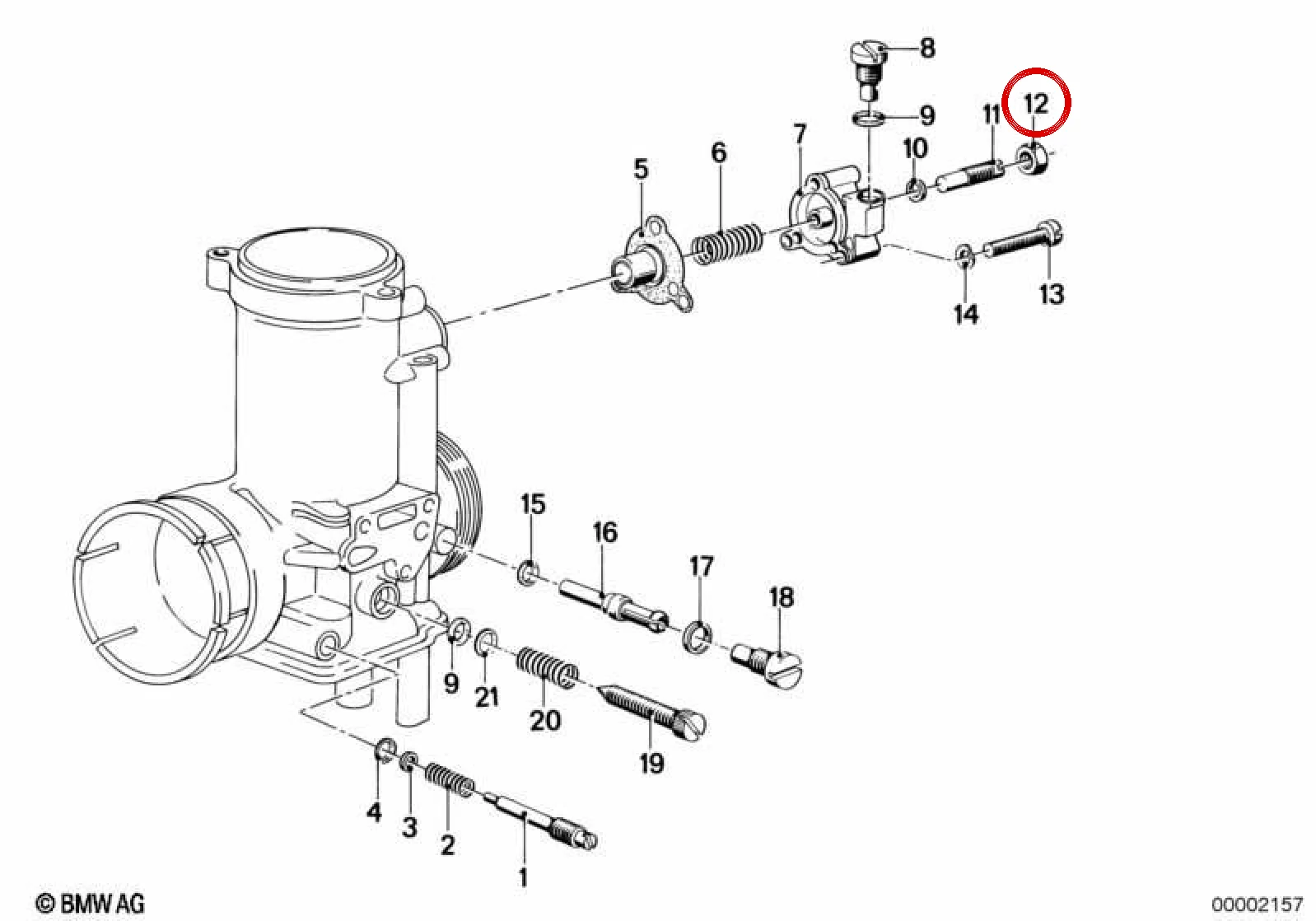 BMW MINI R50 Karbüratör Bağlantı Somunu 13111260865