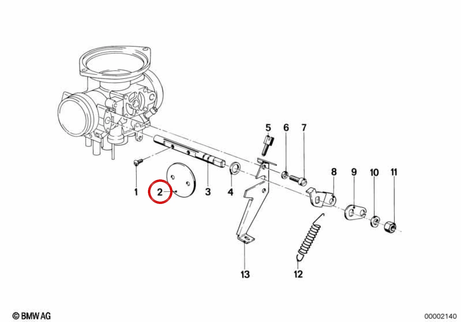 BMW E21 E24 E28 E30 Karbüratör Kelebek Gövdesi 13111336586