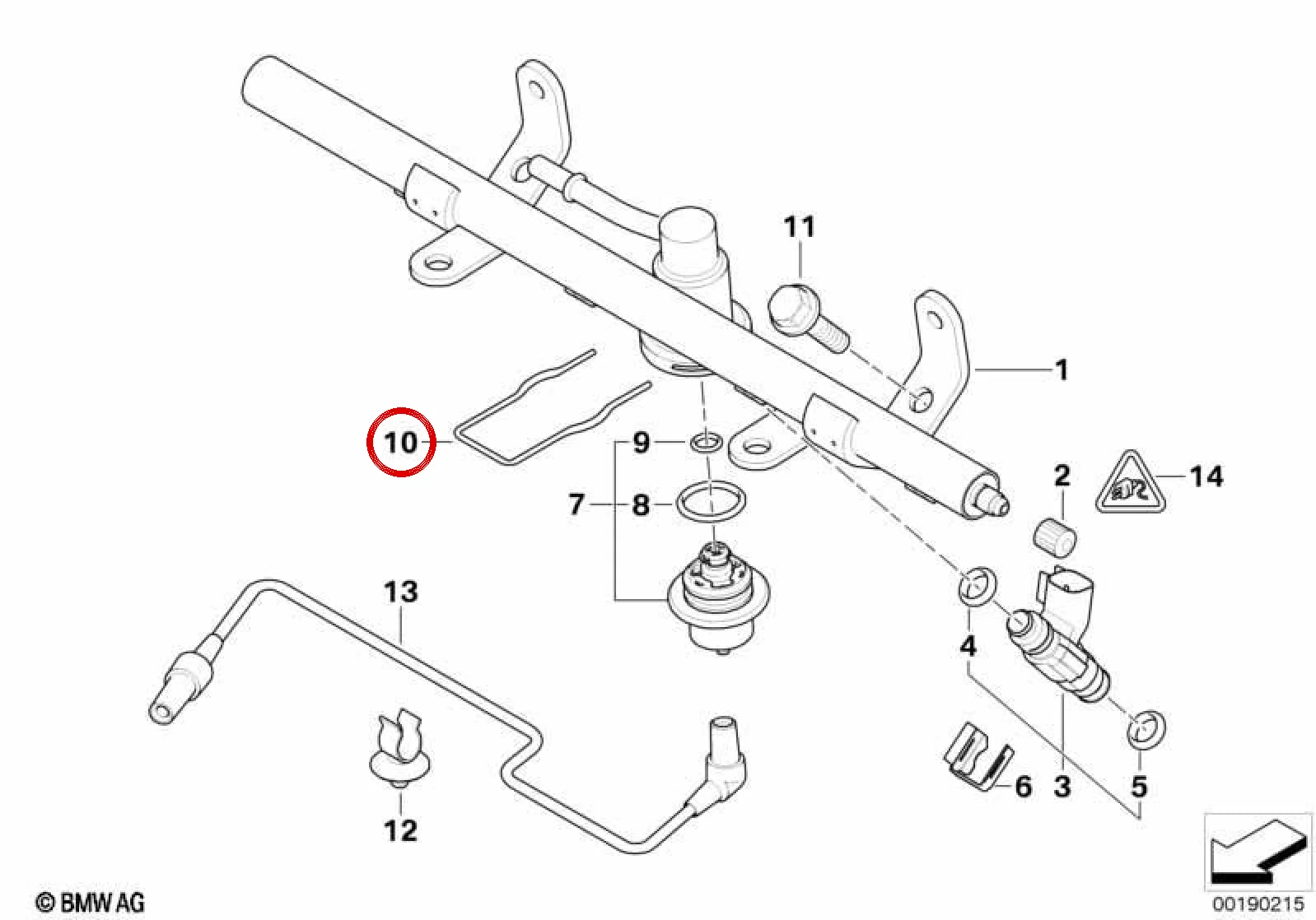 BMW MINI R52 R53 Yakıt Basınç Regülatörü Kelepçesi 13311521392