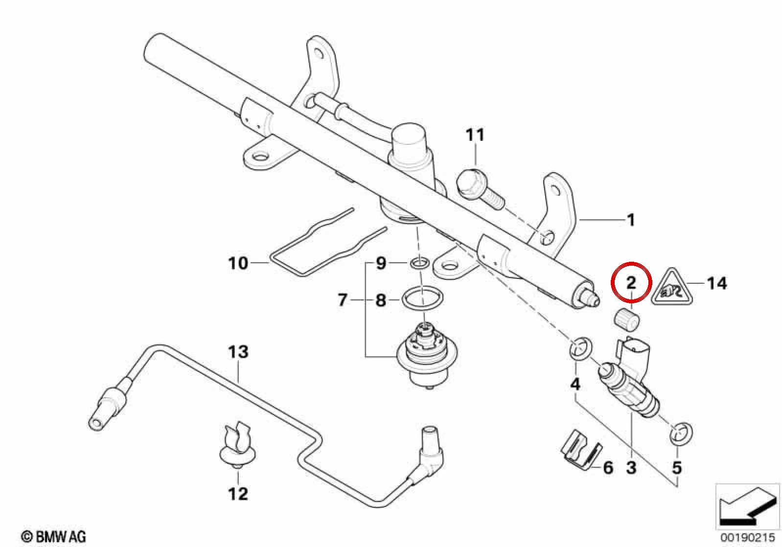 BMW MINI R52 R53 Yakıt Enjeksiyon Hattı Kapağı 13317515782