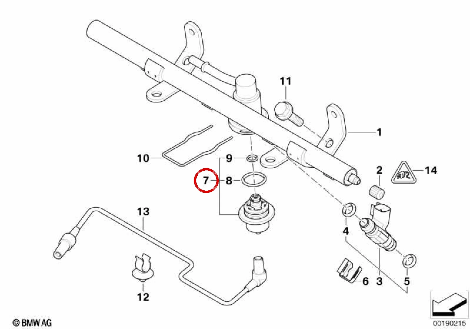 BMW MINI R52 R53 Yakıt Basınç Regülatörü 13317574131