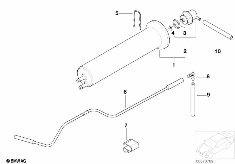 BMW E38 E39 E53 Vakum Hattı Borusu 13321437692