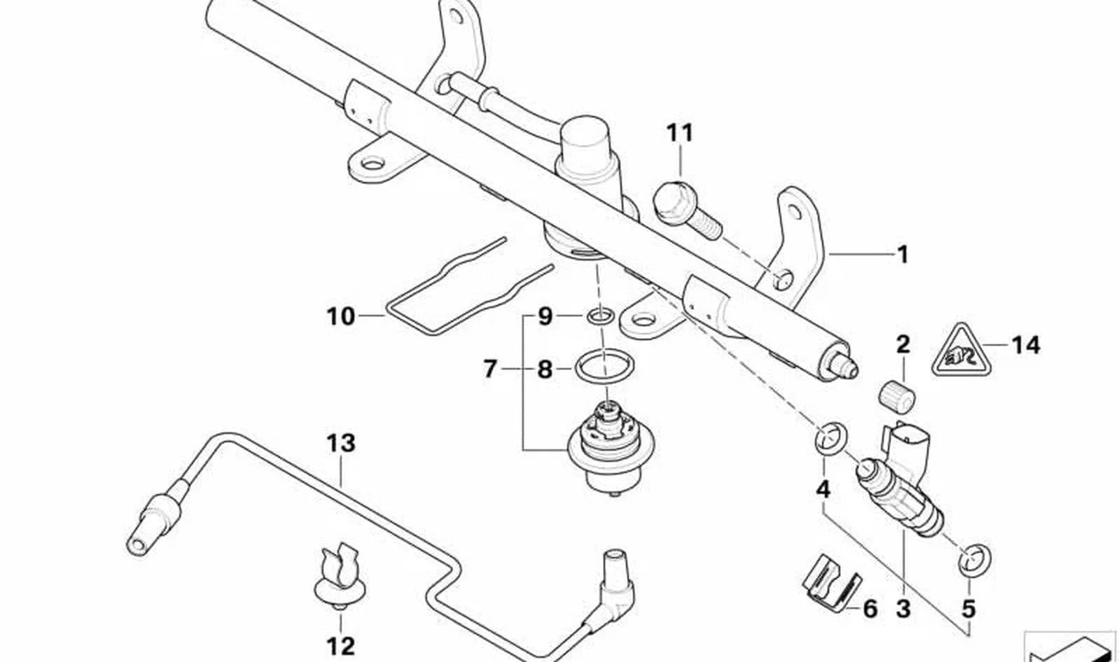 BMW MINI R52 R53 Enjeksiyon Borusu 13511521389