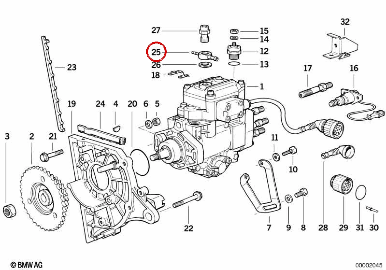 BMW E30 E34 E36 Emme Bağlantı Parçası 13512241756