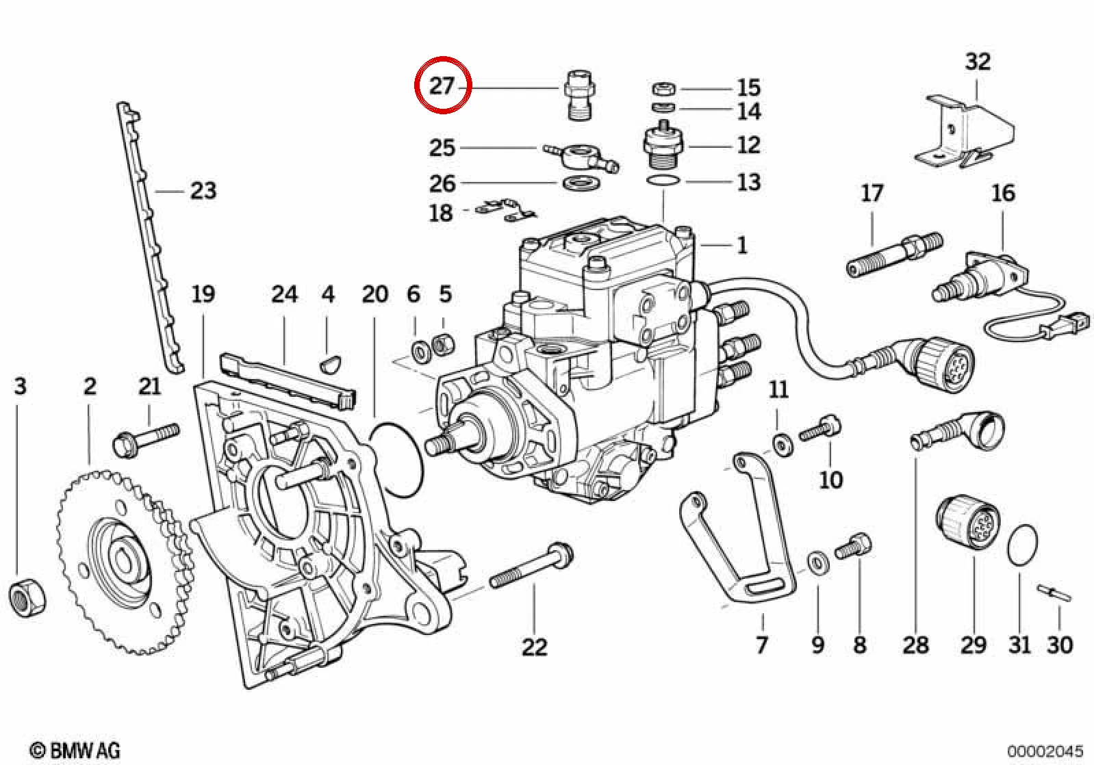 BMW E34 E36 E38 E39 Aşırı Basınç Valfi 13512245017