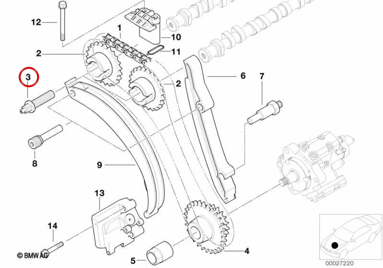 BMW E38 E39 E46 E53… Torx Başlı Cıvata M12x1,5x45 13527100470