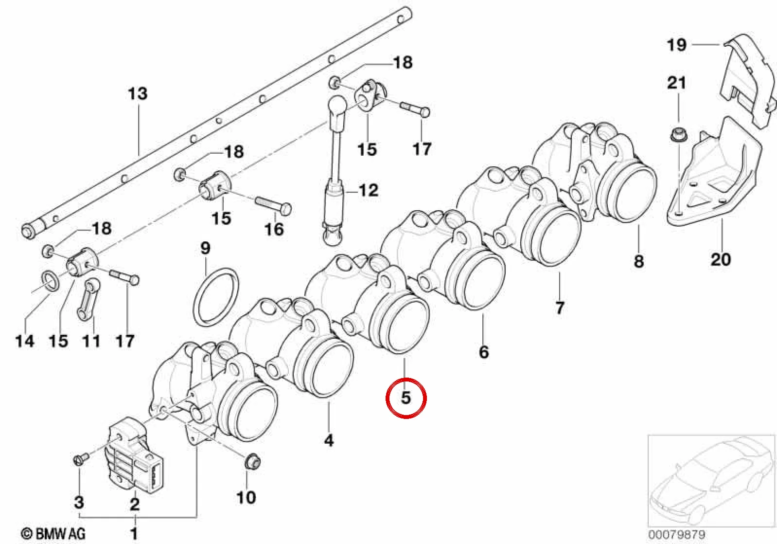 BMW E36 E46 E85 E86 Gaz Kelebeği Gövdesi 13547840424