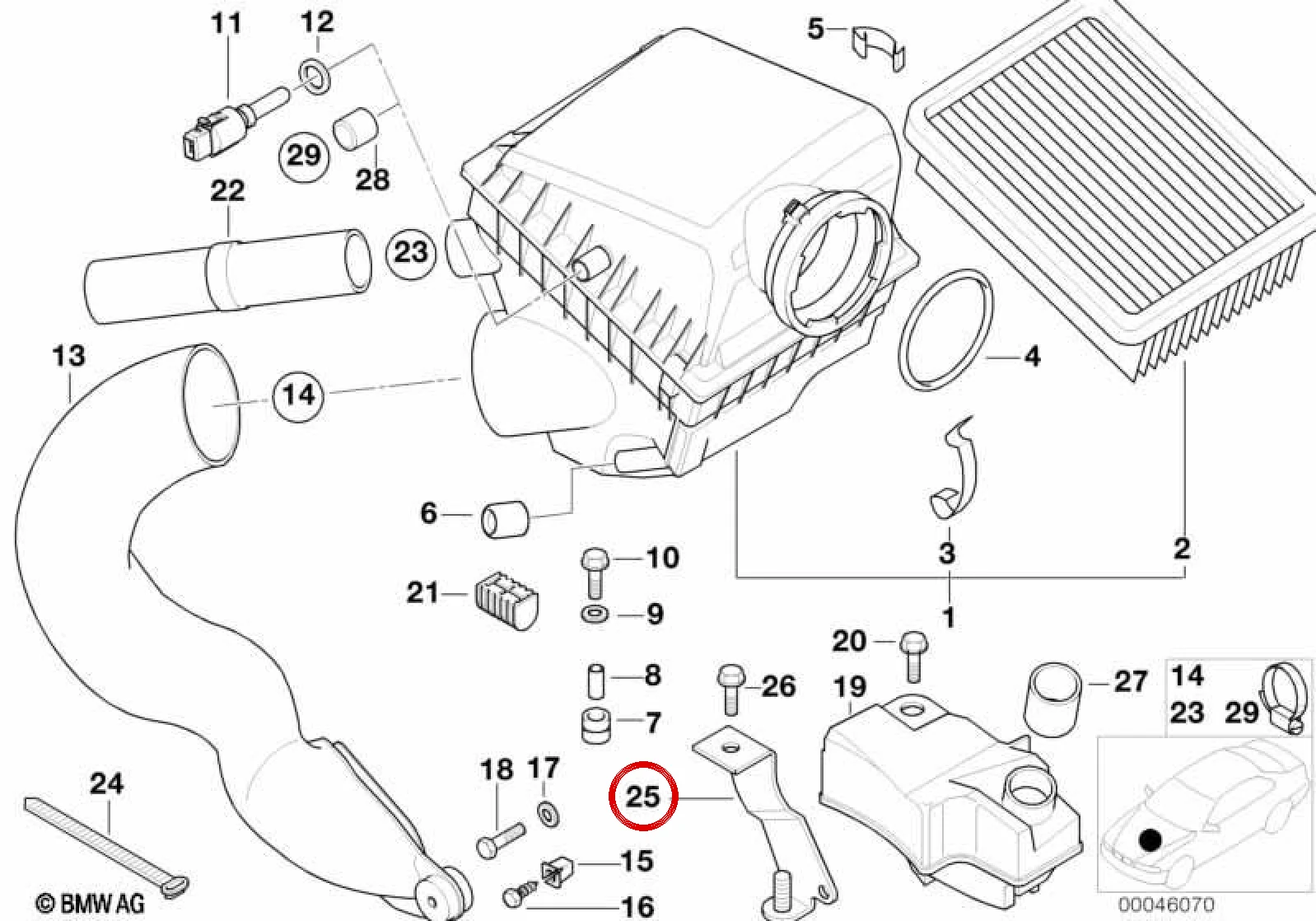 BMW E38 E39 Emme Rezonatörü Braketi 13711432412