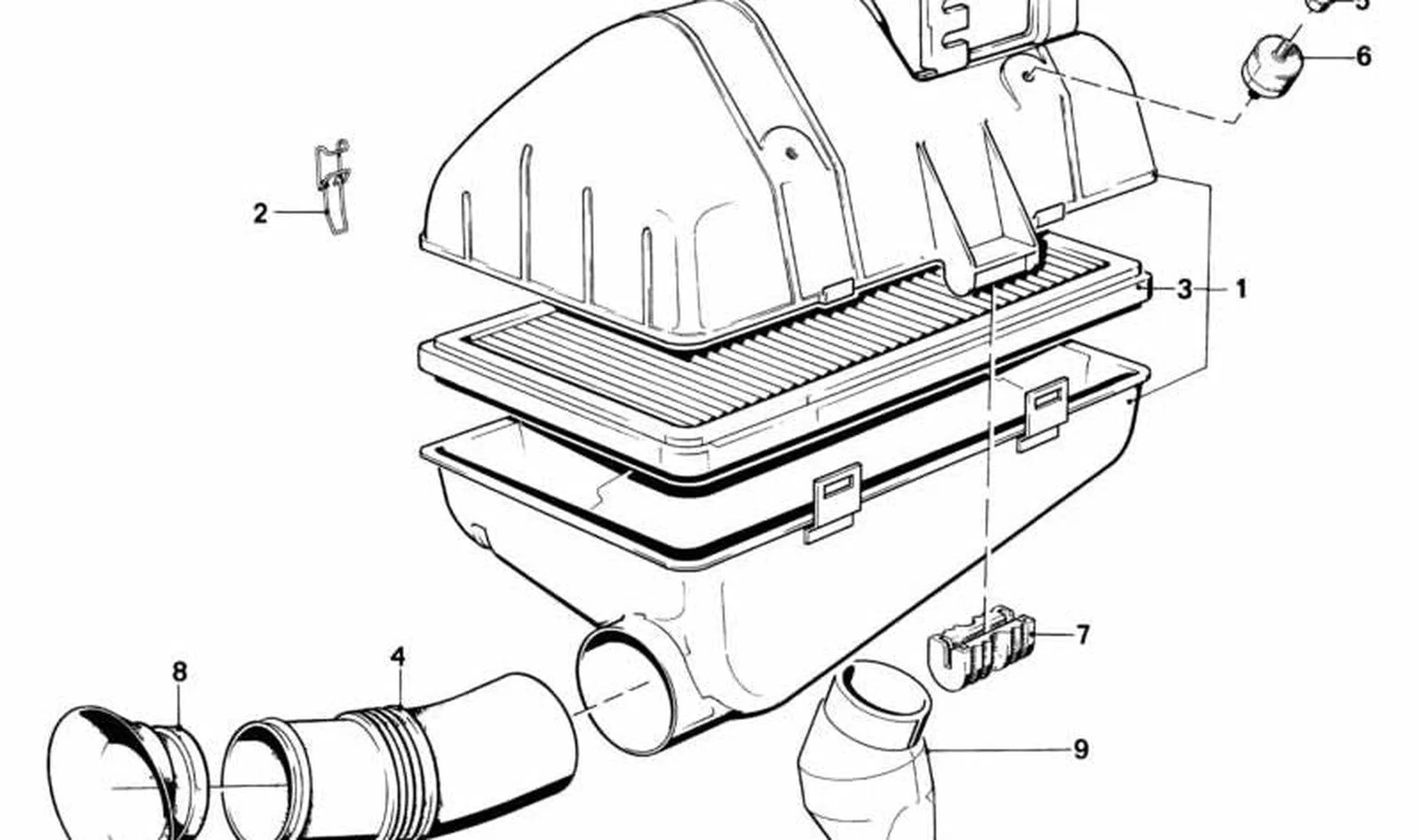 BMW E28 E30 Emme Havası Susturucu Kutusu 13711726966