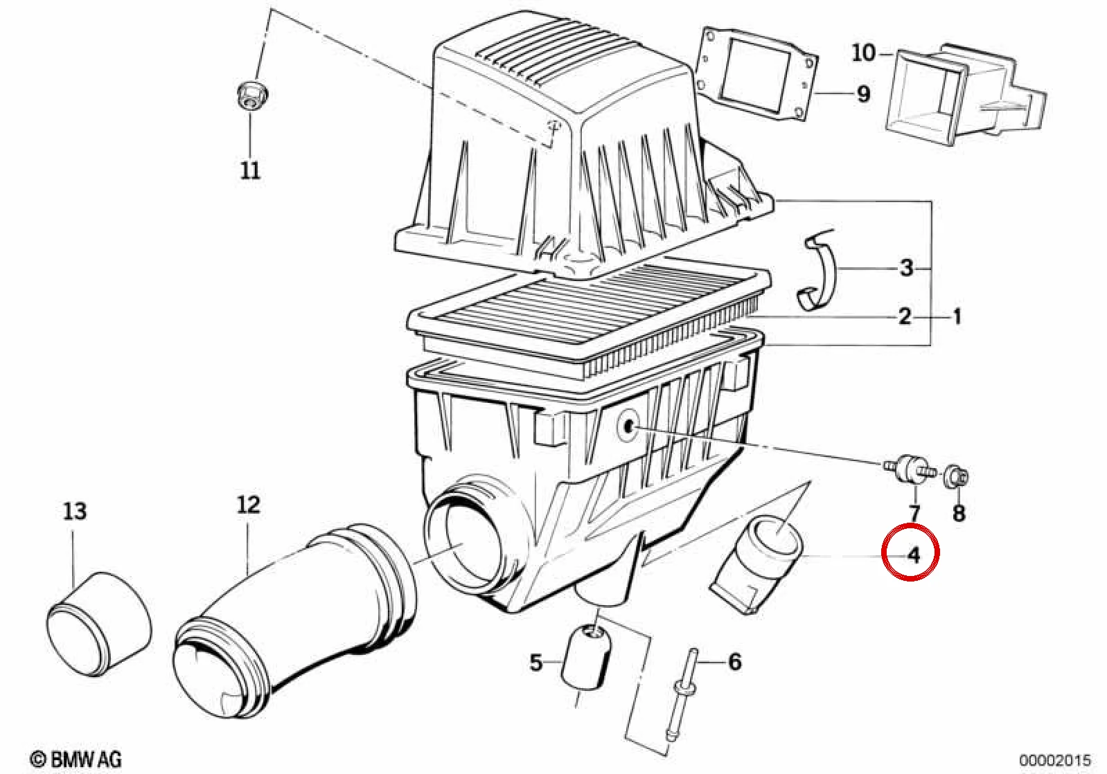 BMW E30 E32 E34 E36 Siklon Ön Ayırıcı 13711730279