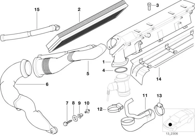 BMW 7 Serisi E38 725tds Hava Filtresi 13712246396