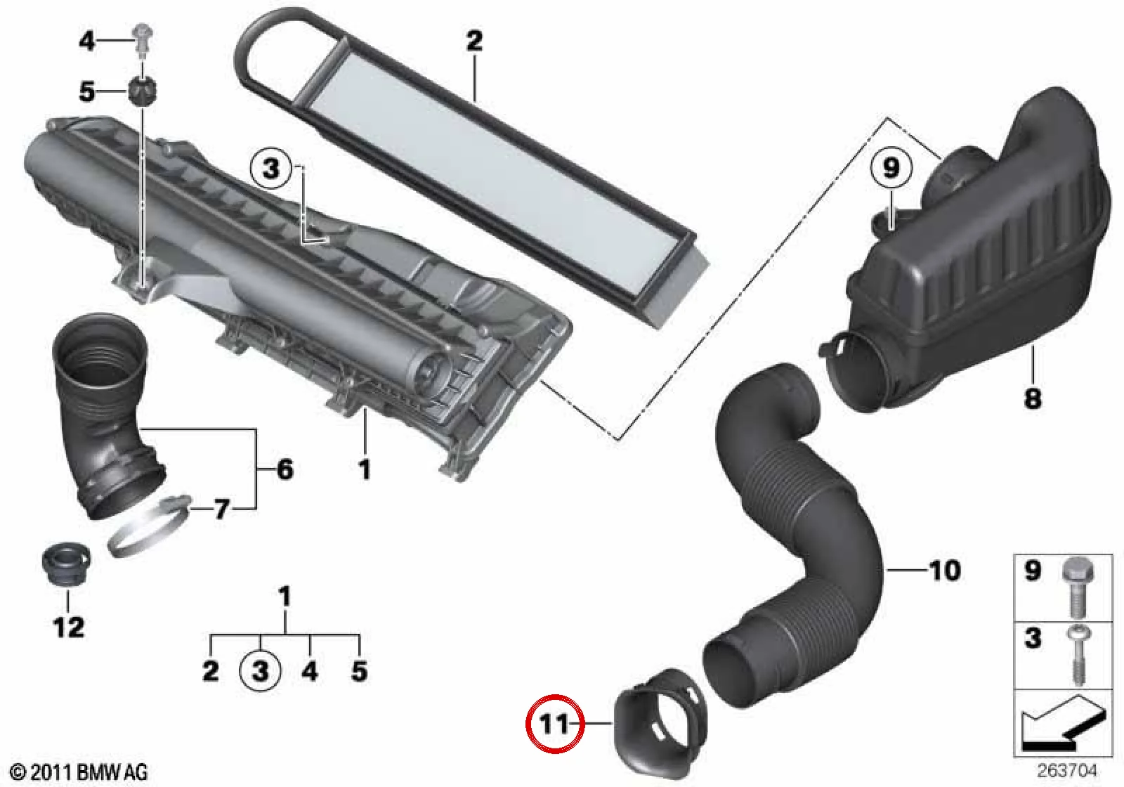 BMW R55 R56 R57 R58… Emiş Borusu 13712754426