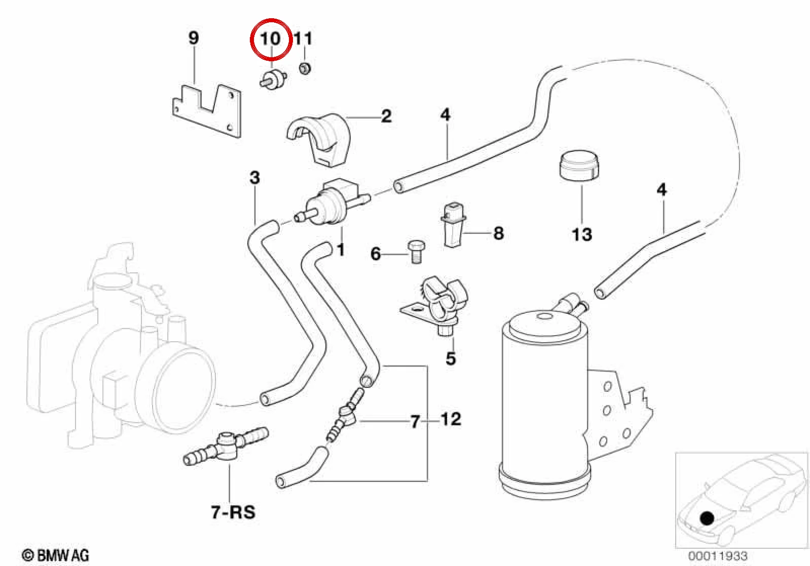 BMW E36 E65 E66 Emme Sistemi Lastik Dayama Tamponu 13717547064
