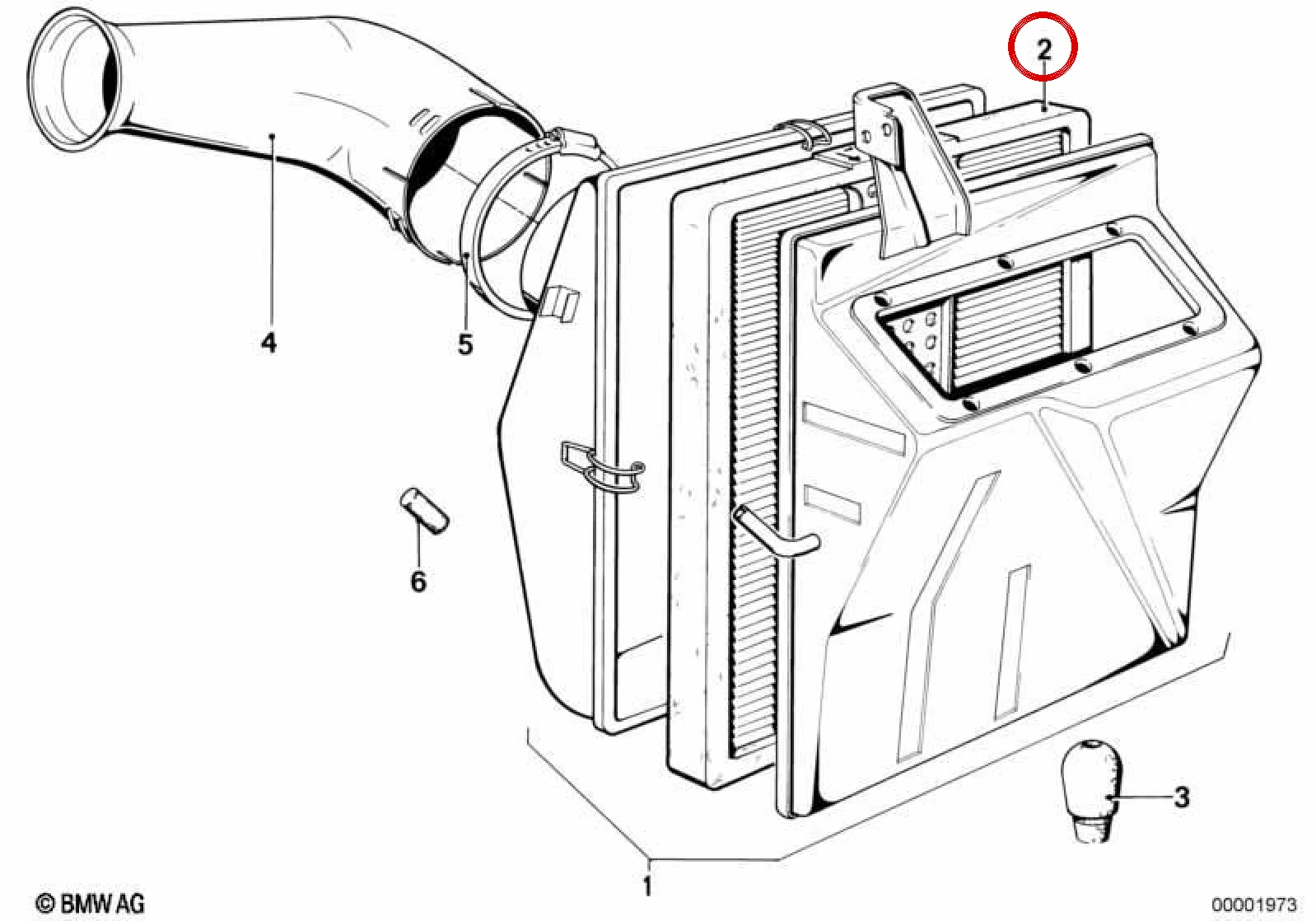 BMW 3 Serisi E21 Hava Filtresi 13721262600