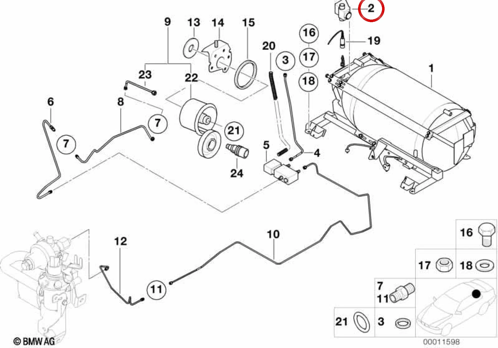 BMW E34 E36 Hava Filtresi Gövdesi 13831183393